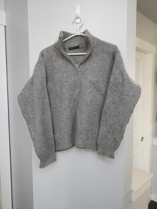 Brandy Melville Sweaters - Brandy Melville wool blend oversized quearter zip sweater